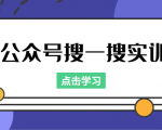 公众号搜一搜实训，收录与恢复收录、 排名优化黑科技，附送工具（价值998元）-88项目资源库