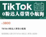 短视频疯人院TikTok 0粉达人带货小航海，TikTok Shop运营带货新模式-88项目资源库