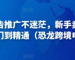 亚马逊广告推广不迷茫，新手卖家产品运营入门到精通（恐龙跨境电商）-88项目资源库
