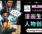 Midjourney V4版本操作教程：2个简单参数，完成漫画生成，人物创建-88项目资源库