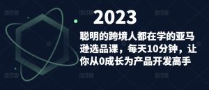 聪明的跨境人都在学的亚马逊选品课，每天10分钟，让你从0成长为产品开发高手-88项目资源库