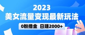 2023美女流量变现最新玩法，0粉撸金，日赚2000+，实测日引流300+-88项目资源库