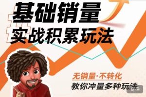 内功丨淘系基础销量实战积累玩法，无销量·不转化，教你冲量多种玩法-88项目资源库