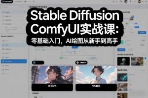 Stable Diffusion ComfyUI实战课：零基础入门，AI绘图从新手到高手-88项目资源库
