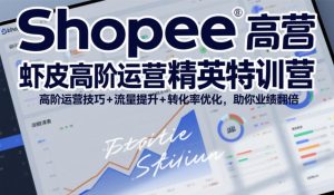 Shopee虾皮高阶运营精英特训营，高阶运营技巧+流量提升+转化率优化，助你业绩翻倍-88项目资源库
