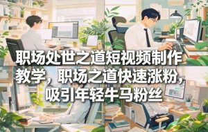 职场处世之道短视频制作教学，职场之道快速涨粉，吸引年轻牛马粉丝-88项目资源库