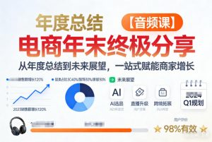 电商年未终极分享，从年度总结到未来展望，一站式赋能商家增长【音频课】-88项目资源库