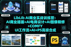 LibLIb AI商业实战训练营：AI商业插画+AI电商设计+AI图像精修+COMFY UI工作流+AI+PS高级合成-88项目资源库