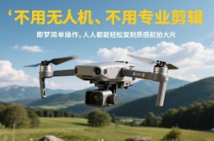 不用无人机、不用专业剪辑,即梦简单操作,人人都能轻松复刻质感航拍大片-88项目资源库