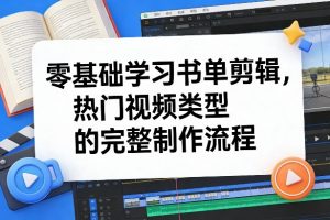零基础学习书单剪辑，热门视频类型的完整制作流程（更新2026）-88项目资源库