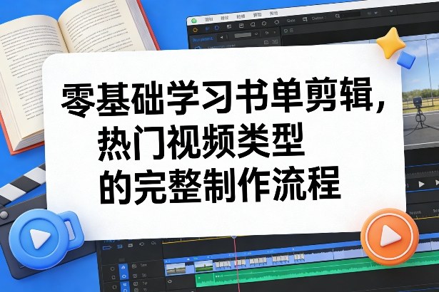 零基础学习书单剪辑，热门视频类型的完整制作流程（更新2026）-88项目资源库