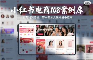小红书电商108案例库，百W利润分析，带一部分人先冲进小红书【文档】-88项目资源库