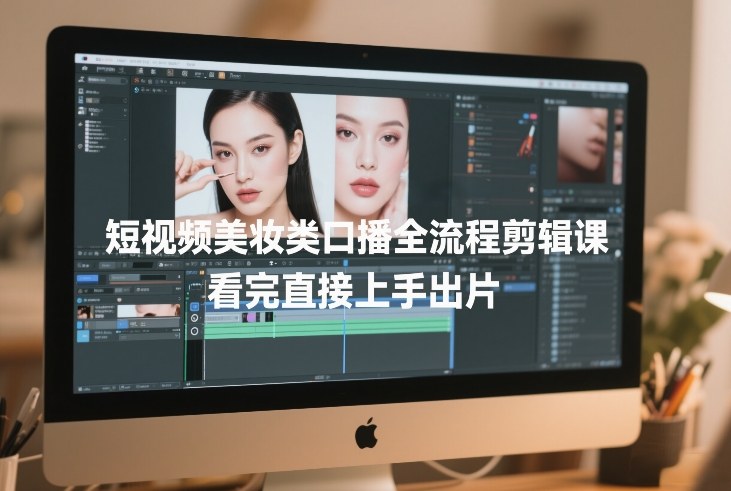 短视频美妆类口播全流程剪辑课，看完直接上手出片-88项目资源库