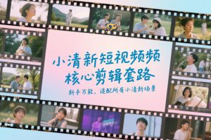 小清新短视频核心剪辑套路，新手万能，适配所有小清新场景-88项目资源库