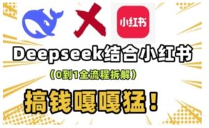 deepseek+小红书打造流量生产线实操课，0到1全流程拆解，搞钱嘎嘎猛-88项目资源库