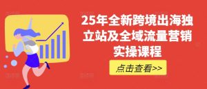 25年全新跨境出海独立站及全域流量营销实操课程，跨境电商独立站TIKTOK全域营销普货特货玩法大全-88项目资源库