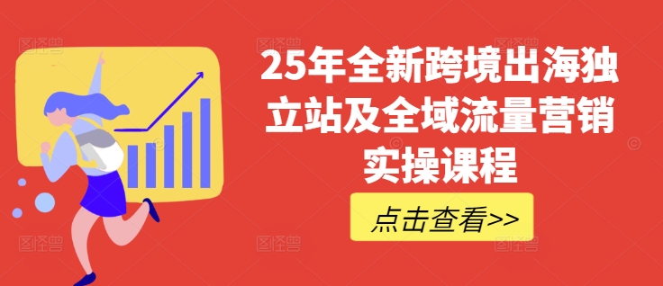 25年全新跨境出海独立站及全域流量营销实操课程，跨境电商独立站TIKTOK全域营销普货特货玩法大全-88项目资源库