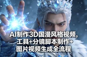 AI制作3D国漫风格视频，工具+分镜脚本制作+图片视频生成全流程-88项目资源库