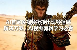 AI首尾帧视频衔接出现顿挫感解决方案，AI视频剪辑学习必看-88项目资源库