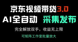 京东视频带货3.0,Ai全自动采集+自动发布,完全解放双手,收入无上限-88项目资源库