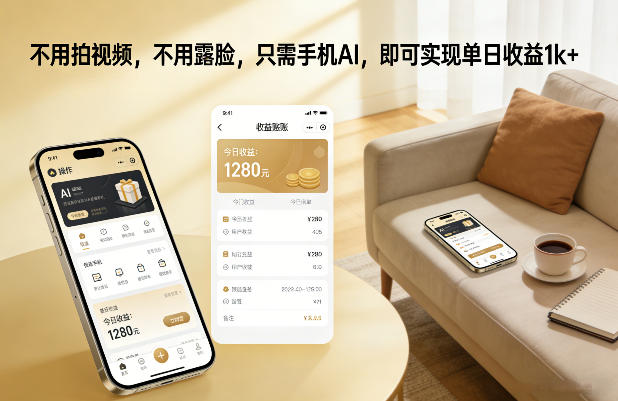 不用拍视频，不用露脸，只需手机AI，即可实现单日收益1k+【揭秘】-88项目资源库