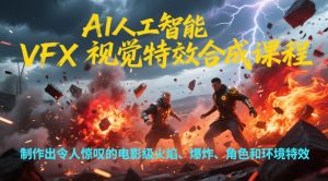 AI人工智能VFX视觉特效合成课程,制作出令人惊叹的电影级火焰、爆炸、角色和环境特效-88项目资源库