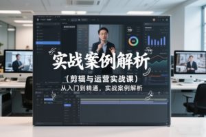 剪辑与运营实战课，从入门到精通，实战案例解析（更新2026）-88项目资源库