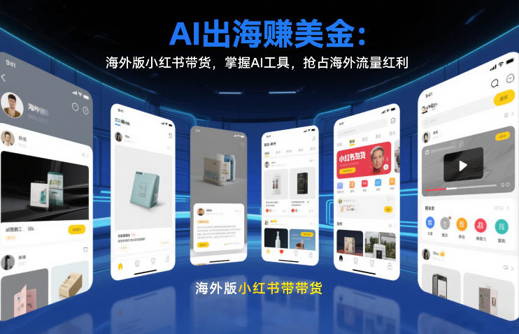AI出海賺美金：海外版小红书带货，掌握AI工具，抢占海外流量红利（更新2026）-88项目资源库