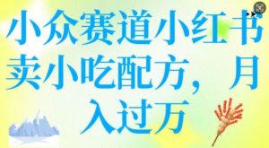 小众赛道小红书卖小吃配方，操作简单，月入过W-88项目资源库