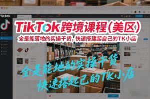 TikTok跨境课程（美区），全是能落地的实操干货，快速搭建起自己的TK小店-88项目资源库