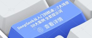 DeepSeek从入门到精通:7大场景 50大案例 全套提示词【文档】-88项目资源库