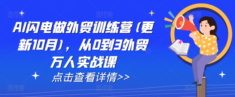 AI闪电做外贸训练营(更新25年2月)，从0到3外贸万人实战课-88项目资源库
