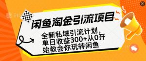 闲鱼淘金私域引流计划,从0开始玩转闲鱼,副业也可以挣到全职的工资-88项目资源库