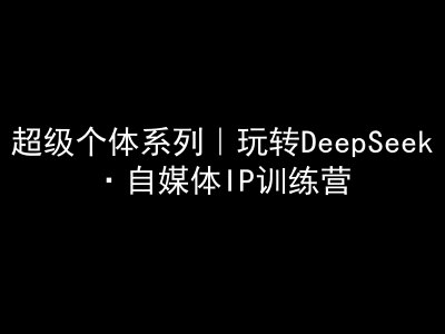 超级个体系列，玩转DeepSeek·自媒体IP训练营，deepseek教程-88项目资源库