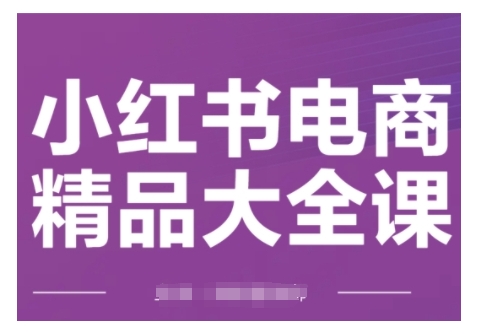 小红书电商精品大全课，快速掌握小红书运营技巧，实现精准引流与爆单目标，轻松玩转小红书电商(更新2月)-88项目资源库