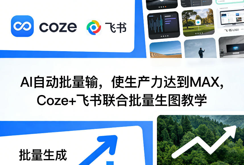 AI自动批量输，使生产力达到MAX，Coze+飞书联合批量生图教学-88项目资源库