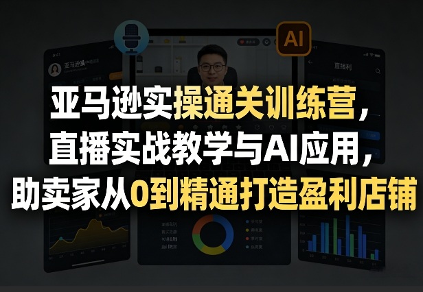 亚马逊实操通关训练营，直播实战教学与AI应用，助卖家从0到精通打造盈利店铺（更新3月）-88项目资源库