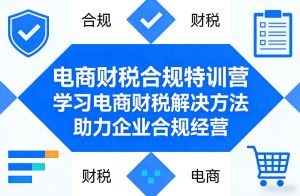 电商财税合规特训营,学习电商财税解决方法,助力企业合规经营-88项目资源库