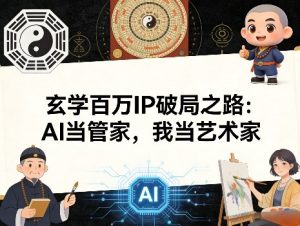 玄学百万IP破局之路：AI当管家，我当艺术家-88项目资源库