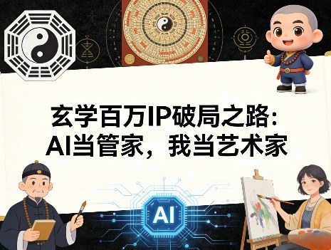 玄学百万IP破局之路：AI当管家，我当艺术家-88项目资源库