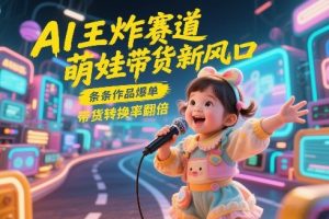 AI王炸赛道，萌娃带货新风口，条条作品爆单，带货转换率翻倍，核心逻辑拆解-88项目资源库