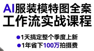 AI服装模特图全案工作流实战课程，1天搞定整个季度上新，1年省下100W拍摄费-88项目资源库