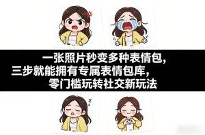 一张照片秒变多种表情包，三步就能拥有专属表情包库，零门槛玩转社交新玩法【文档】-88项目资源库