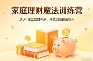 家庭理财魔法训练营,从0-1建立理财体系,持续创造睡后收入-88项目资源库