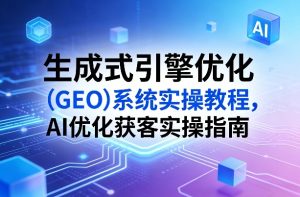 生成式引擎优化（GEO）系统实操教程，AI优化获客实操指南-88项目资源库