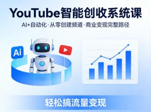 YouTube智能创收系统课，AI+自动化，从零创建YouTube频道并实现商业变现的完整路径，轻松搞流量变现-88项目资源库
