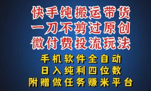 最新黑科技快手搬运带货方法，手机就能操作，轻松带你日入四位数【揭秘】-88项目资源库