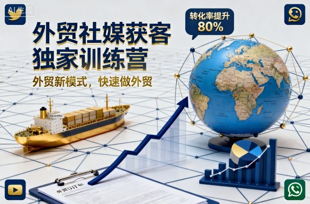 外贸社媒获客独家训练营，外贸新模式，快速做外贸（更新26年3月）-88项目资源库